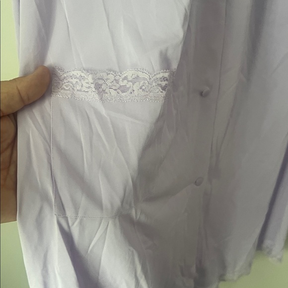 Shadowline Vtg Nightgown Purple Lace Embroidered Romantic Sleepwear Petite 🔲 - Picture 5 of 9